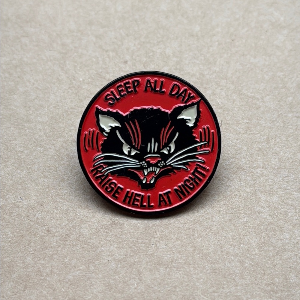 Red Cat Enamel Pin